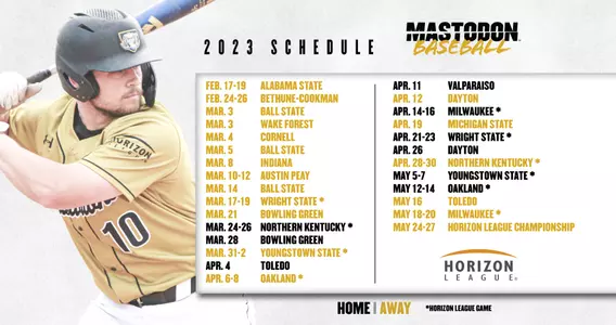 2023 baseball schedule