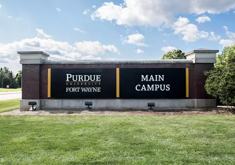 PFW campus sign