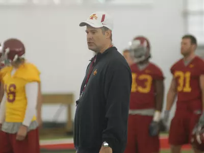 Rhoads Talks Spring Football With the Media