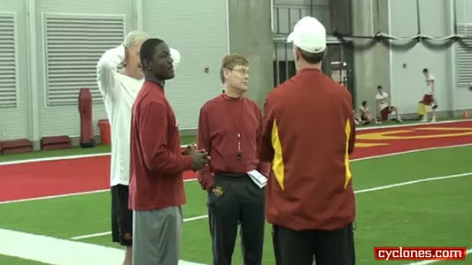 Spring Football Central: Jeremiah George Visits Practice