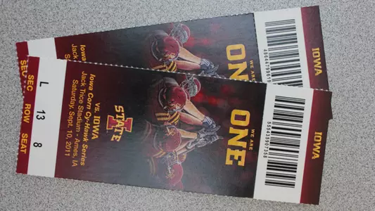 Two Tickets to Iowa State-Iowa Featured in Online Auctions