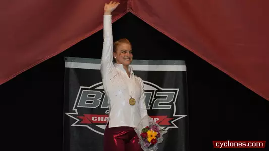 Paulus Wins Big 12 Vault Title; ISU Ties For Second