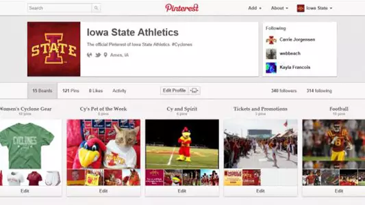 Iowa State Athletics Starts Official Pinterest Page