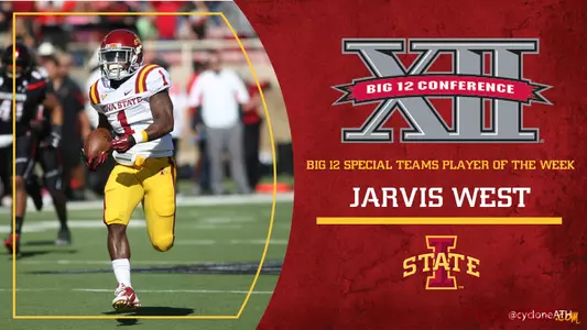 Jarvis West Earns National, Big 12 Honors