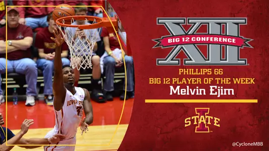 Ejim Shares Big 12 Player of the Week Honor
