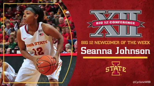 Johnson Grabs Third Big 12 Weekly Honor