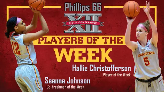 Christofferson, Johnson Earn Big 12 Weekly Honors