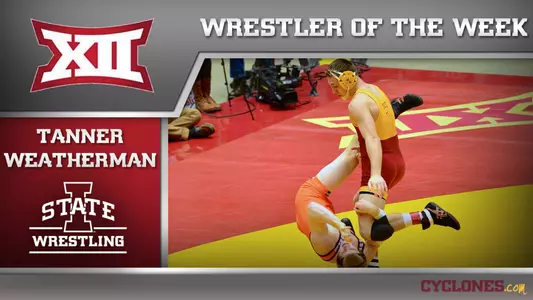 Weatherman Named Big 12's Wrestler Of The Week