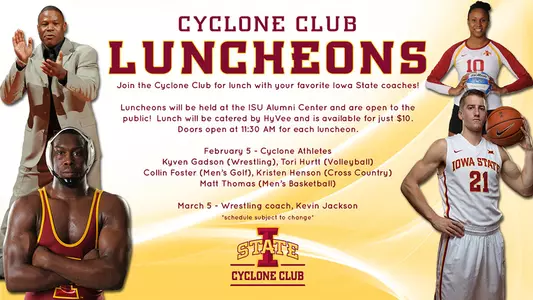 Cyclone Club Luncheon Schedule