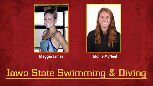 McNeel, James Join Iowa State Swimming & Diving