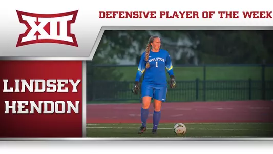 Hendon Nabs Second Big 12 Weekly Honor