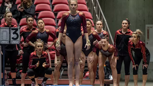 Cyclone Gymnastics Team Takes First at Tri-Meet