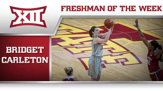 Carleton Earns Second-Straight Big 12 Weekly Honor