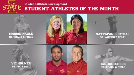 Four Cyclones Named Student-Athletes of the Month