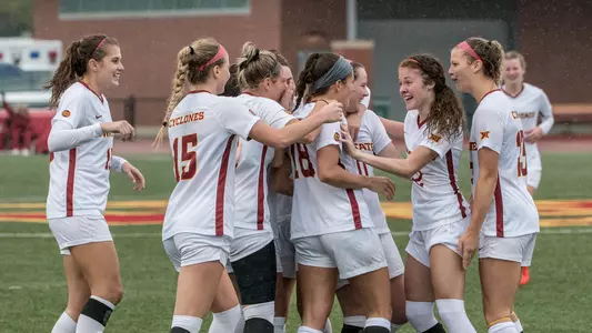 Soccer team celebration