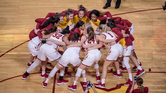 Team huddle vs. Southwest Baptist