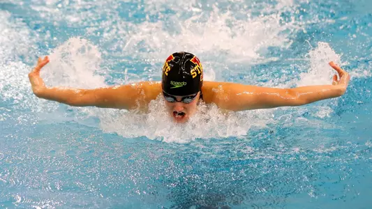 ISU FR Wyli Erlechman competing in the W/M 100Yd Butterfly at the 2018 Big 12 Swimming and Diving Championship at the Lee and Joe Jamail Texas Swimming Center on Friday, February 23, 2018.