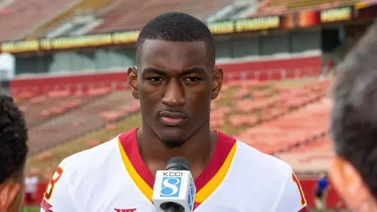 Scene from media day for Iowa State football at Jack Trice Stadium in Ames, Iowa on August 7, 2018. Photo by Wesley Winterink.