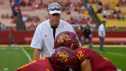 Scene from NCAA Football game between South Dakota State and Iowa State at Jack Trice Stadium in Ames, Iowa on September 1, 2018. Photo © Wesley Winterink.