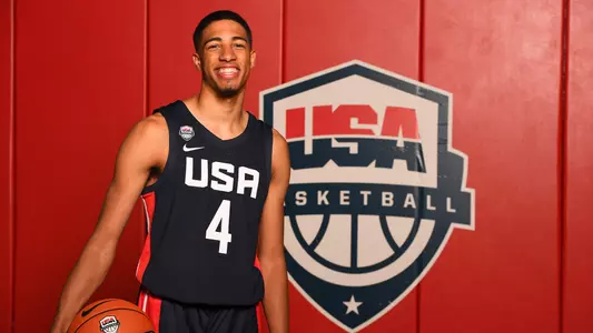 COLORADO SPRINGS, CO - JUNE 21: USA Basketball MU-19 World Cup Team poses for photos at the US Olympic Training Center on June 21, 2019 in Colorado Springs, Colorado. (Photo by Garrett W. Ellwood/USAB)