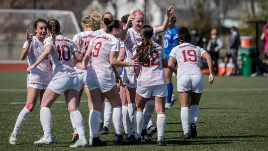 Soccer goal celebration vs. Kansas