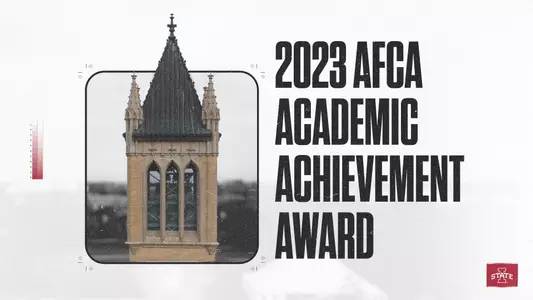 Iowa State Football Receives the 2023 AFCA Academic Achievement Award