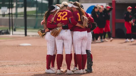 Iowa State Softball Huddle vs. SEMO