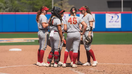 Team huddle vs. Kansas
