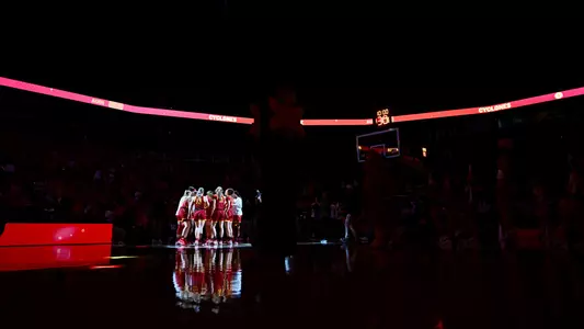 Team Huddle Before Big 12 Championship Game Against Texas