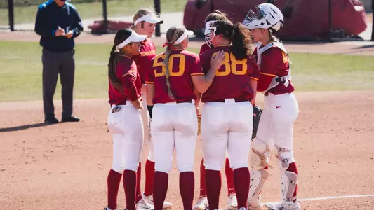 Softball Huddle vs. Kansas