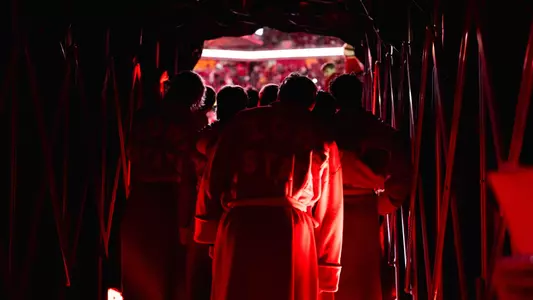 Wrestling Tunnel Shot