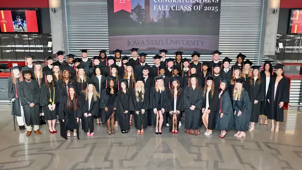 Iowa State student-athletes celebrate fall graduation.