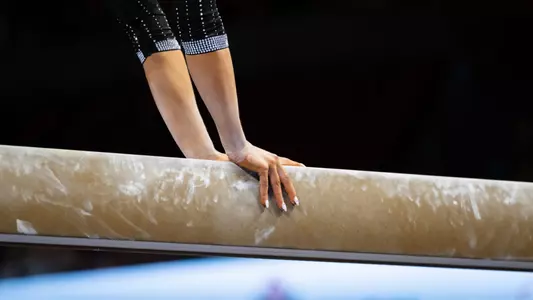 ISU Gymnastics beam - stock