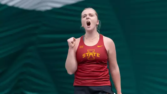 Alicia Dale celebrates a point
