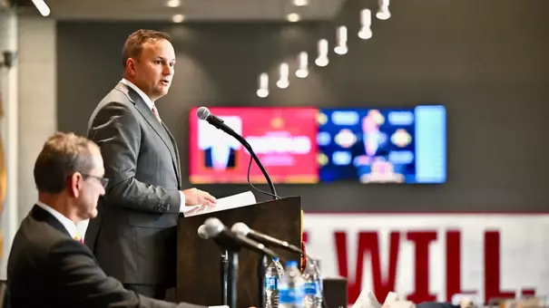 New Ad Jared Benko addressing the masses