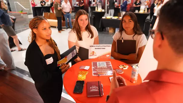 ISU student-athletes take part in "Authentic Conversations", a networking event