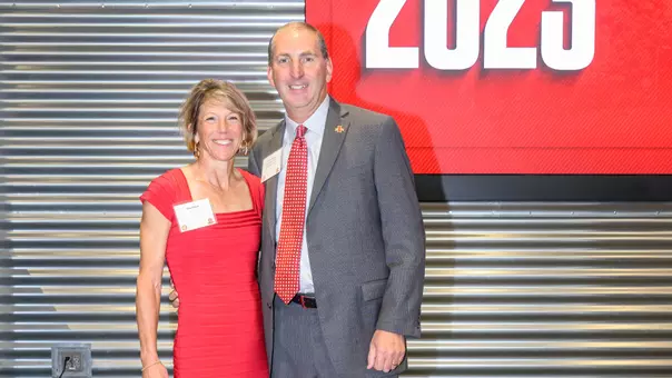 Jamie and Ellen Pollard at the 2023 Iowa State Hall of Fame banquet.