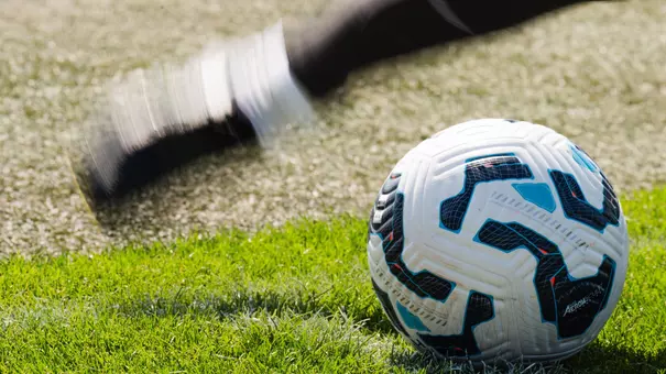 Soccer stock - kicking ball