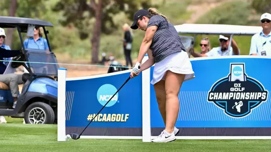Alexandra Vidal Tees off at the 2026 NCAA Women's Golf Championships
