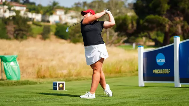 Alexandra Vidal Tees off at 2026 NCAA Women's Golf Championships.