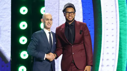 Joshua Jefferson was drafted with the 28th pick of the 2026 NBA Draft.
