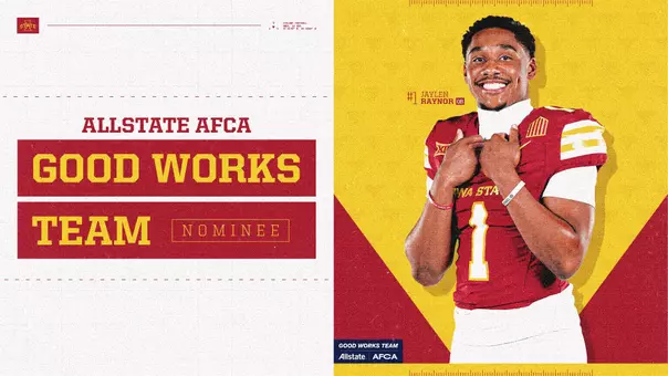 Jaylen Raynor is an AFCA Good Works Team nominee