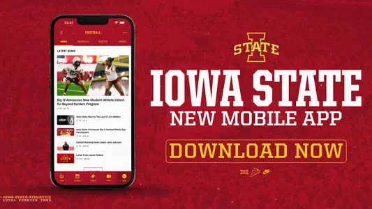 A phone showing the new Cyclones app available for download now