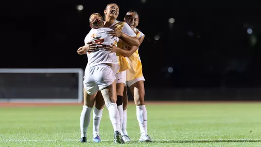 Alaina Villa celebrates a goal against Missouri State