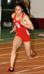 Senior Ara Towns won the 60-meters with a time of 7.56.