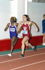 Senior Ara Towns earned a first-place finish in the 60-meter dash.