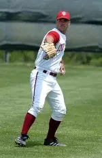 Senior Clint Crosier tossed 4 1/3 scoreless innings of relief to earn the victory in game one of the Cream and Crimson Scrimmage.