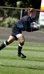 Senior Goalie Lauren Fabbro notches two saves in IU's 1-0 loss to Michigan State on Sunday.