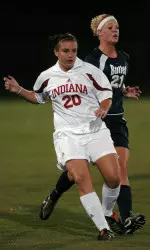 Sophomore Lindsay McCarthy notched her first goal of the season in the Hoosiers' victory over Iowa.