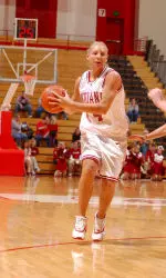 Senior Jenny DeMuth captured her 12th careeer double-double and collected a career-high 14 boards in the Hoosiers' win over Southern Illinois.